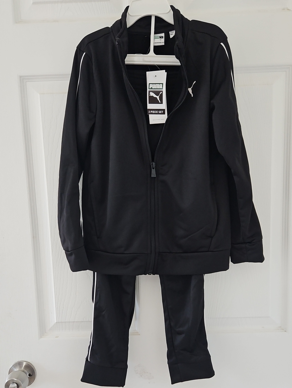 Puma Black Track Jacket and Pants Set with White Logo - Picture 10 of 10